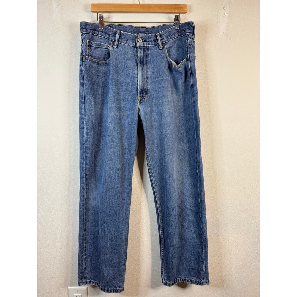 Levi's 550 Men’s 36x30 Relaxed Fit Jeans Straight Medium Stonewashed Retro Denim